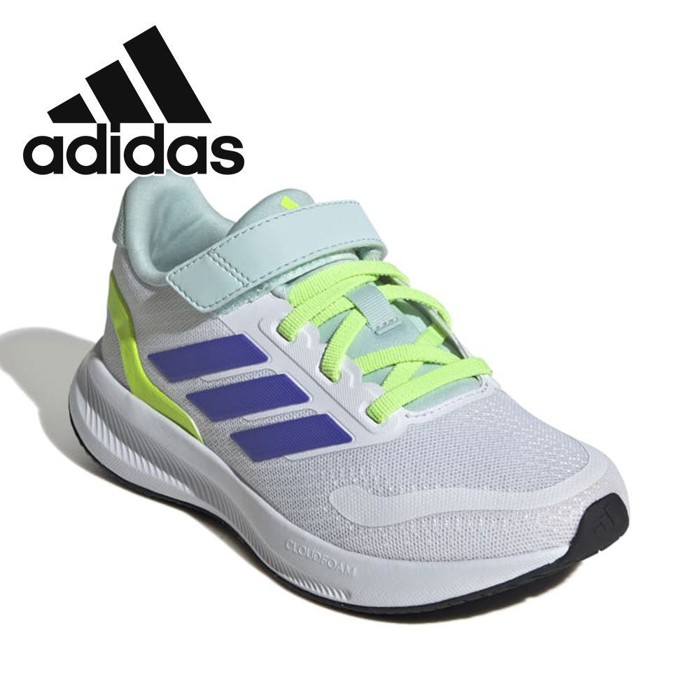 アディダス スニーカー 子供靴 コアファイト 5 キッズ ローカット シューズ ADIDAS CORE FAITO 5.0 EL C 17 黒 白 青 | adidas | 04