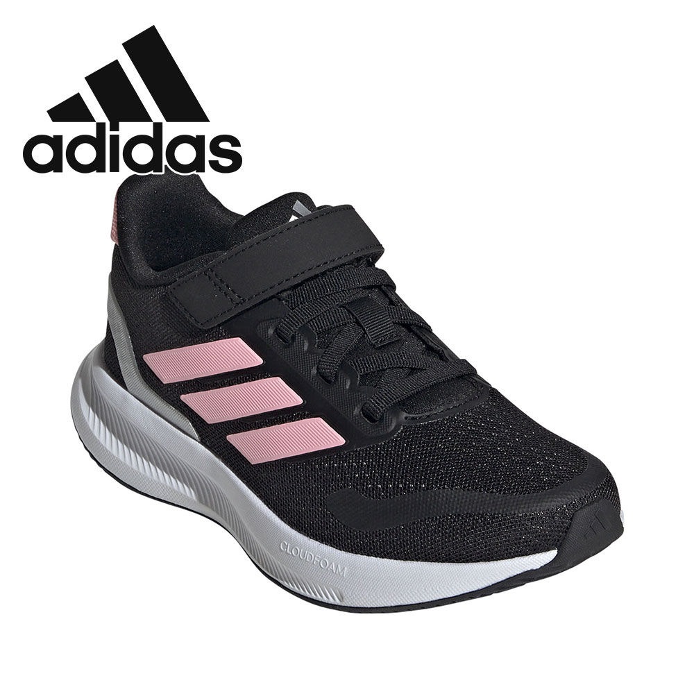 アディダス スニーカー 子供靴 コアファイト 5 キッズ ローカット シューズ ADIDAS CORE FAITO 5.0 EL C 17 黒 白 青 | adidas | 06