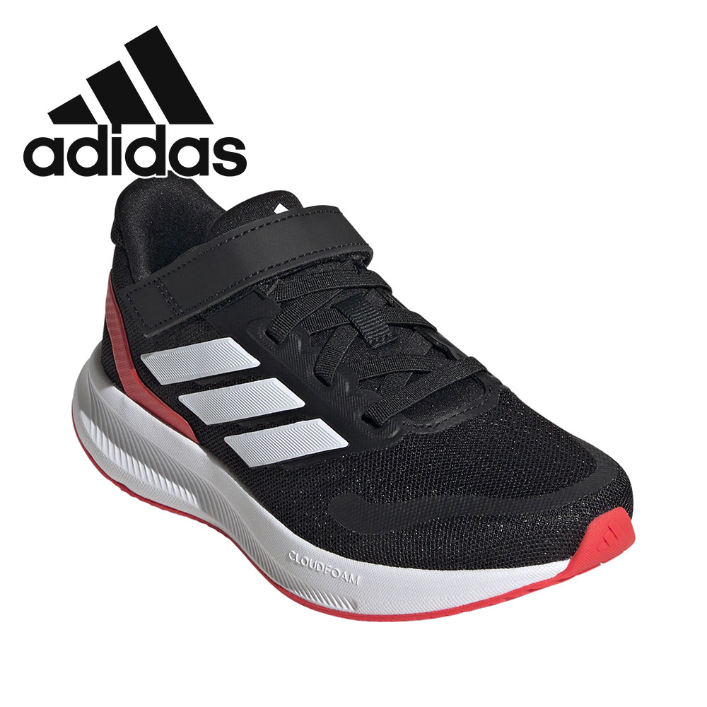アディダス スニーカー 子供靴 コアファイト 5 キッズ ローカット シューズ ADIDAS CORE FAITO 5.0 EL C 17 黒 白 青 | adidas | 08