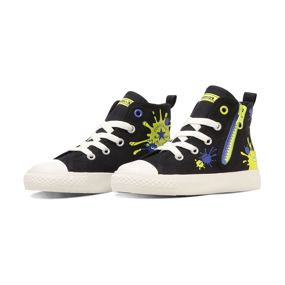 コンバース スニーカー ハイカット キッズ 子供靴 ファスナー 黒 ブラック ホワイト チャイルド オールスター スプラトゥーン3 converse | CONVERSE | 01