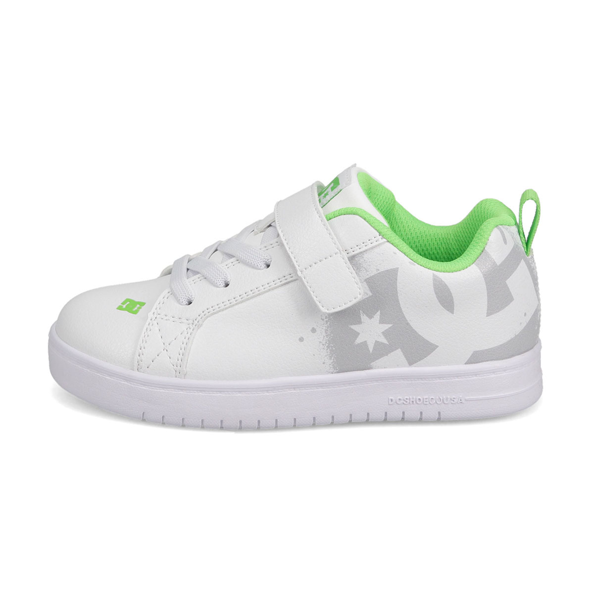 dc スニーカー キッズ ディーシーシューズ コートグラフィク ライト ゴム紐 白 DC COURT GRAFFIK LITE EV DK231601 | DC SHOES | 03