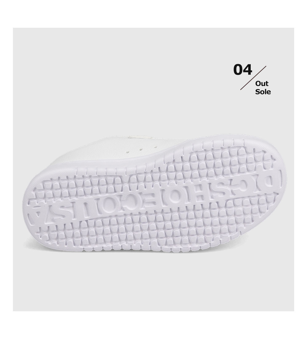 dc スニーカー キッズ ディーシーシューズ コートグラフィク ライト ゴム紐 白 DC COURT GRAFFIK LITE EV DK231601 | DC SHOES | 09