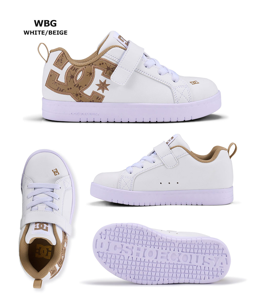 ディーシー シューズ スニーカー キッズ ジュニア ローカット スケート スケシュー ダンス マジックテープ COURT GRAFFIK LITE EV DK251601 DC | DC SHOES | 05