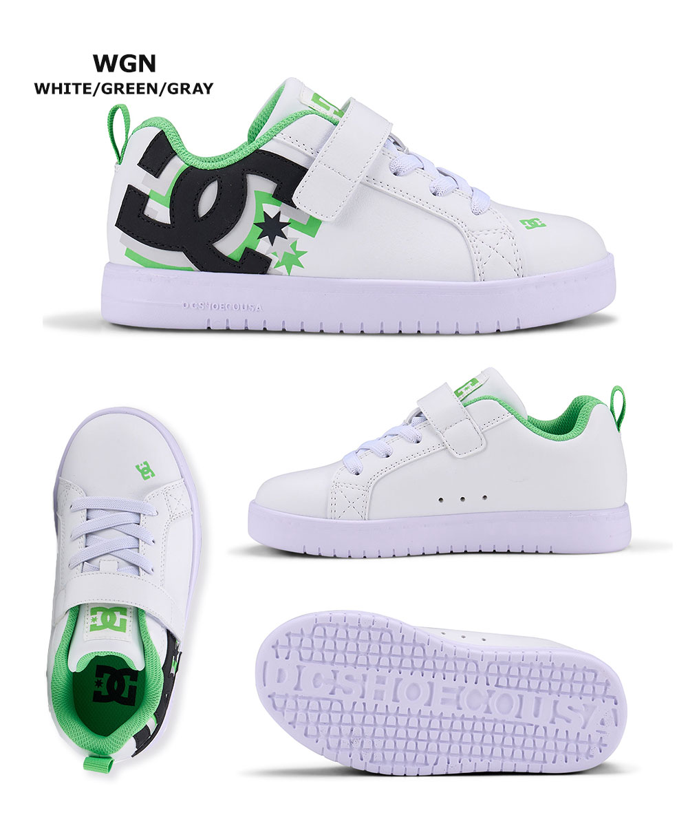 ディーシー シューズ スニーカー キッズ ジュニア ローカット スケート スケシュー ダンス マジックテープ COURT GRAFFIK LITE EV DK251601 DC | DC SHOES | 06