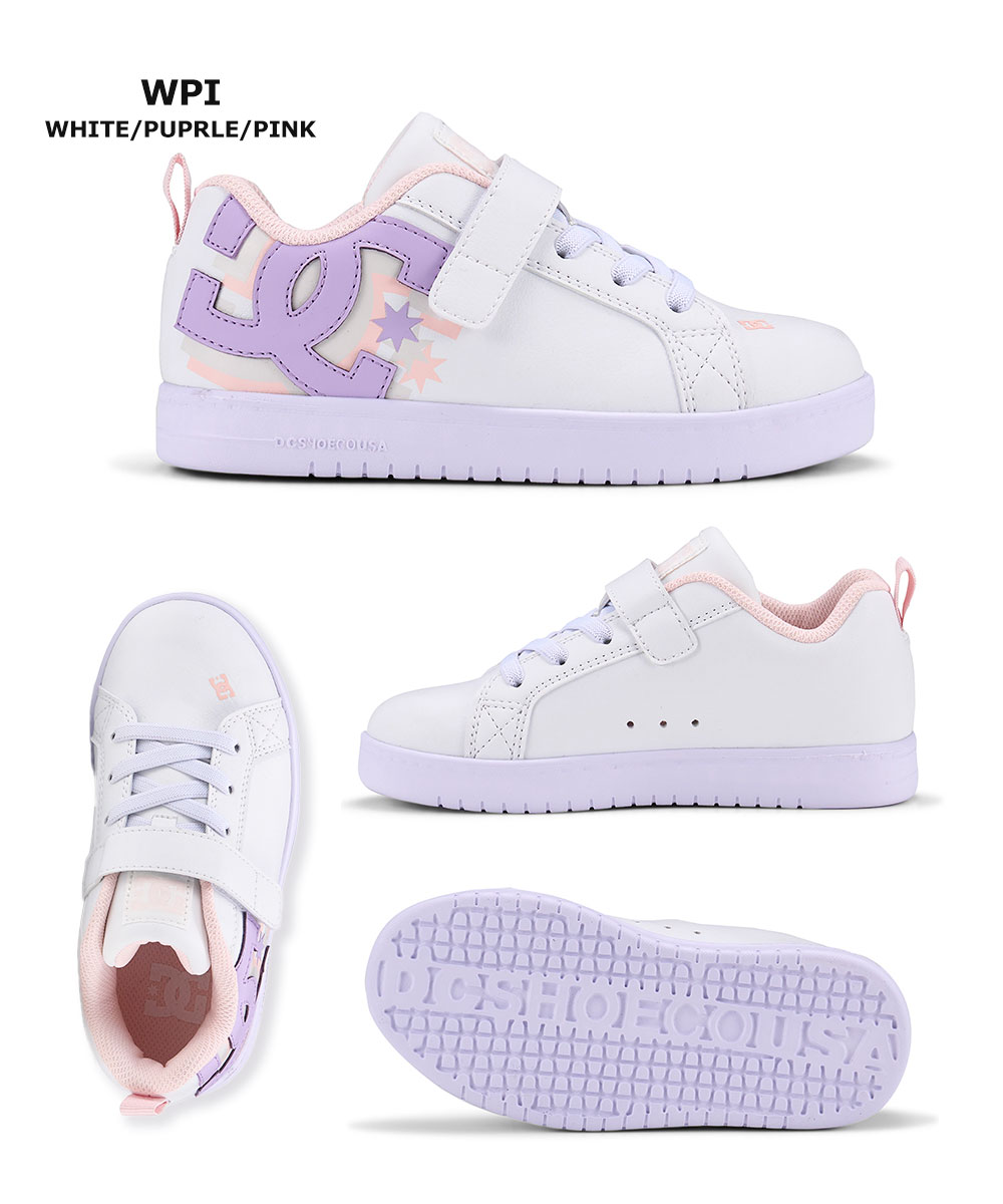 ディーシー シューズ スニーカー キッズ ジュニア ローカット スケート スケシュー ダンス マジックテープ COURT GRAFFIK LITE EV DK251601 DC | DC SHOES | 07