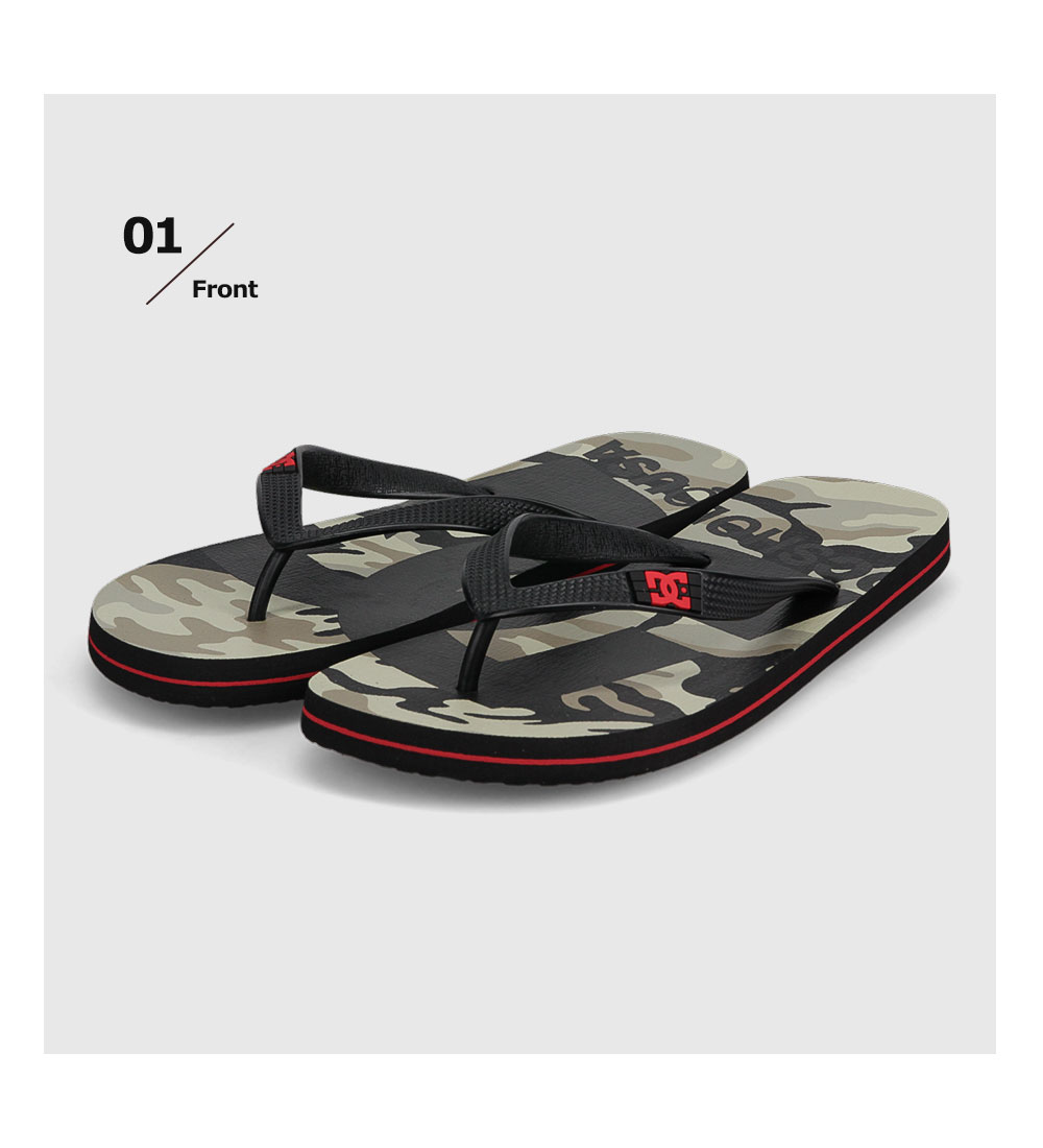 ディーシー ビーチサンダル メンズ サンダル ブランド ビッグロゴ用 トングサンダル ビーサン ブラック SPRAY GRAFFIK DM231037 | DC SHOES | 07