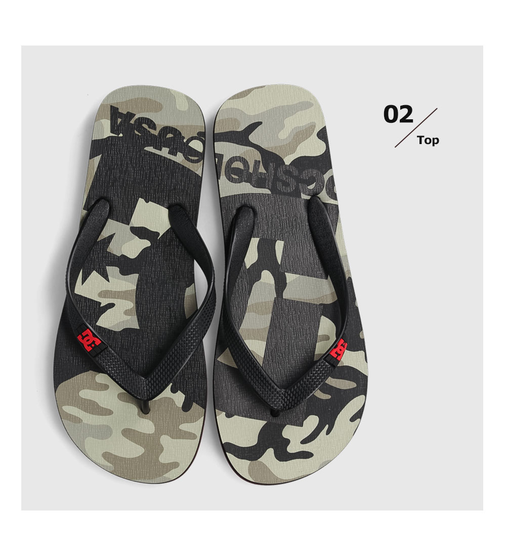 ディーシー ビーチサンダル メンズ サンダル ブランド ビッグロゴ用 トングサンダル ビーサン ブラック SPRAY GRAFFIK DM231037 | DC SHOES | 08