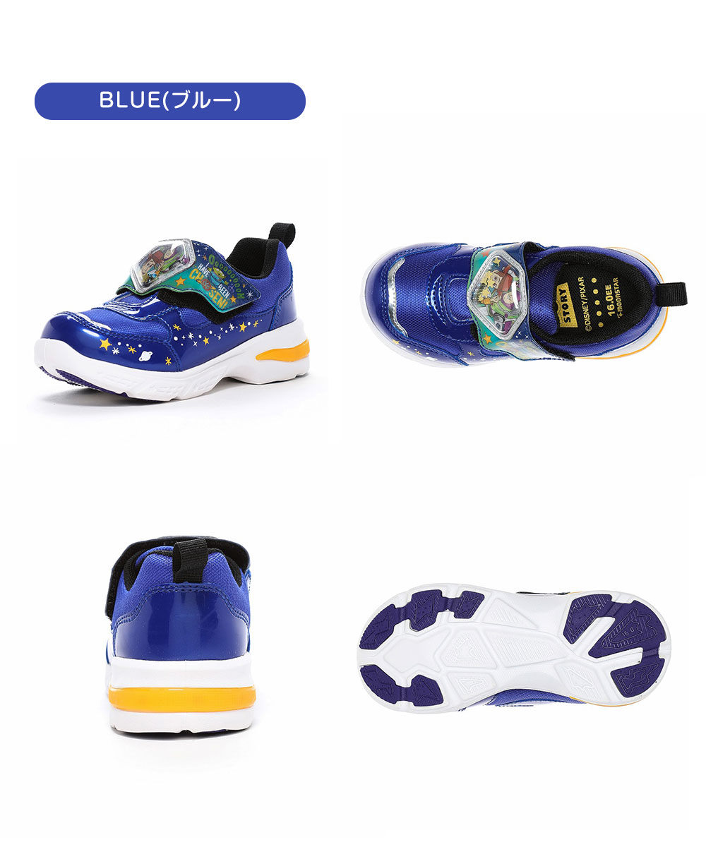キッズ スニーカー 光る靴 子供 女の子 男の子 抗菌 防臭 軽い 面ファスナー マジックテープ 履きやすい ディズニー LEDシューズ 幼稚園 保育園 通園 C1344 | MoonStar | 07