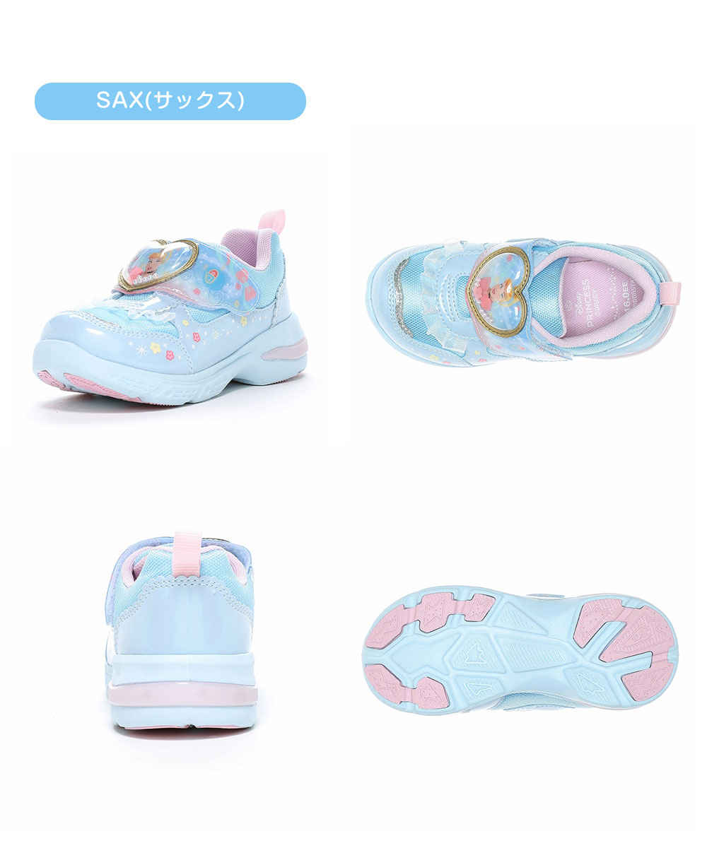 キッズ スニーカー 光る靴 子供 女の子 男の子 抗菌 防臭 軽い 面ファスナー マジックテープ 履きやすい ディズニー LEDシューズ 幼稚園 保育園 通園 C1344 | MoonStar | 11