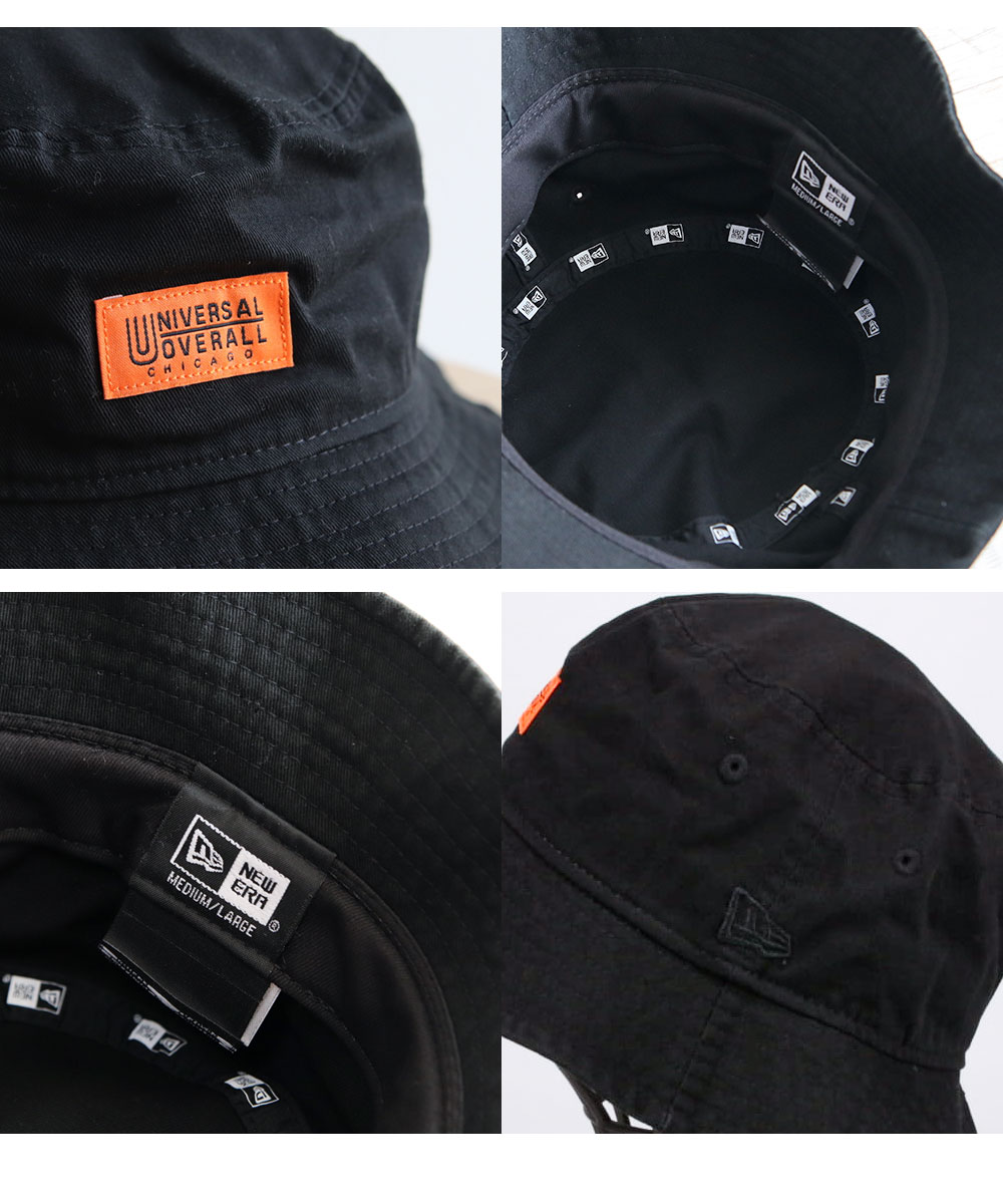 ユニバーサルオーバーオール ニューエラ バケットハット 男女兼用 黒 ブラック UNIVERSAL OVERALL UO NEWERA ds1592 爆買 | UNIVERSAL OVERALL | 04