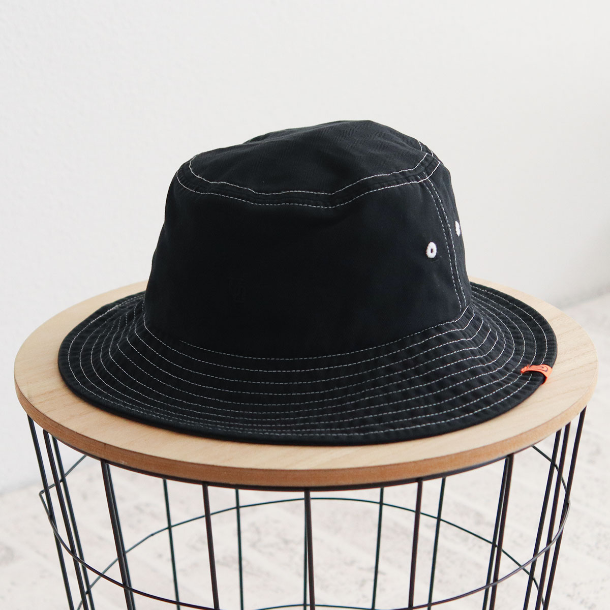 ユニバーサルオーバーオール UO ロゴ 刺繍 へリンボン柄 バケットハット 帽子 バケハ 黒 ブラック アイボリー 白 ベージュ グレー DS1734 爆買 | UNIVERSAL OVERALL | 04