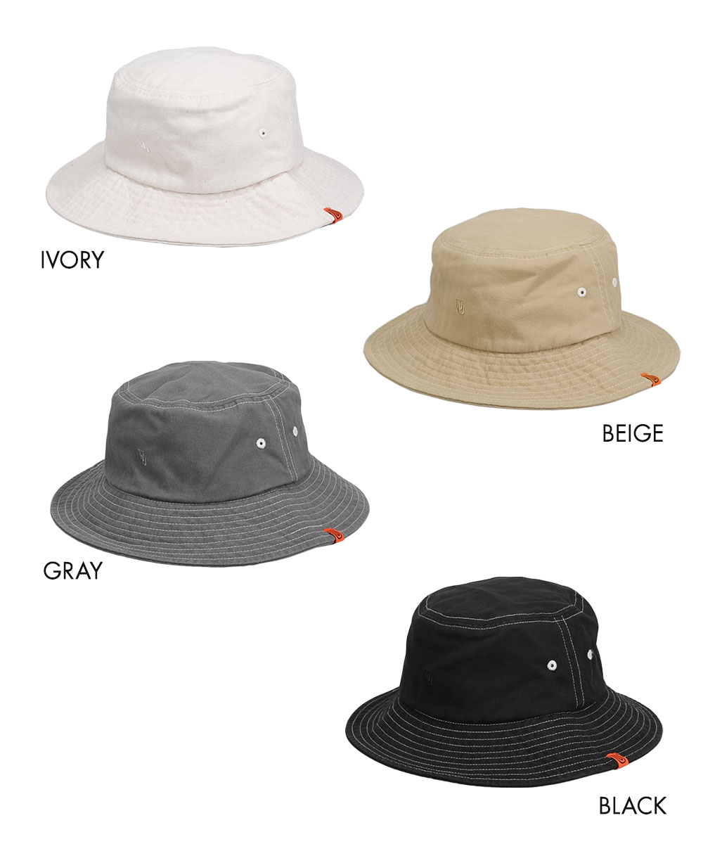 ユニバーサルオーバーオール UO ロゴ 刺繍 へリンボン柄 バケットハット 帽子 バケハ 黒 ブラック アイボリー 白 ベージュ グレー DS1734 爆買 | UNIVERSAL OVERALL | 09