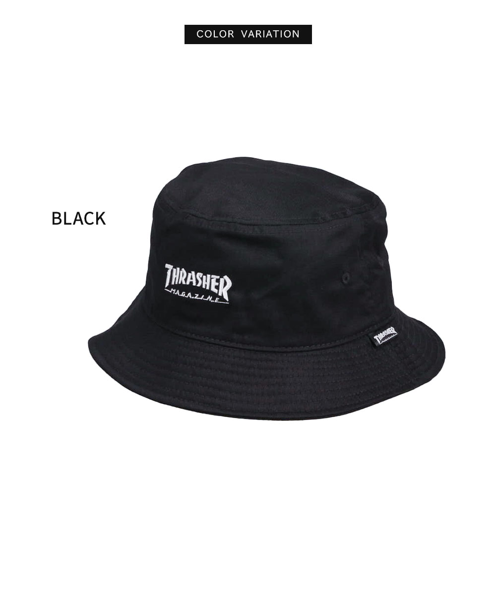 スラッシャー バケットハット メンズ ブランド 帽子 uv 折りたたみ THRASHER MAGAZINE ツイルハット 黒 ブラック ds1798 爆買 | THRASHER | 06