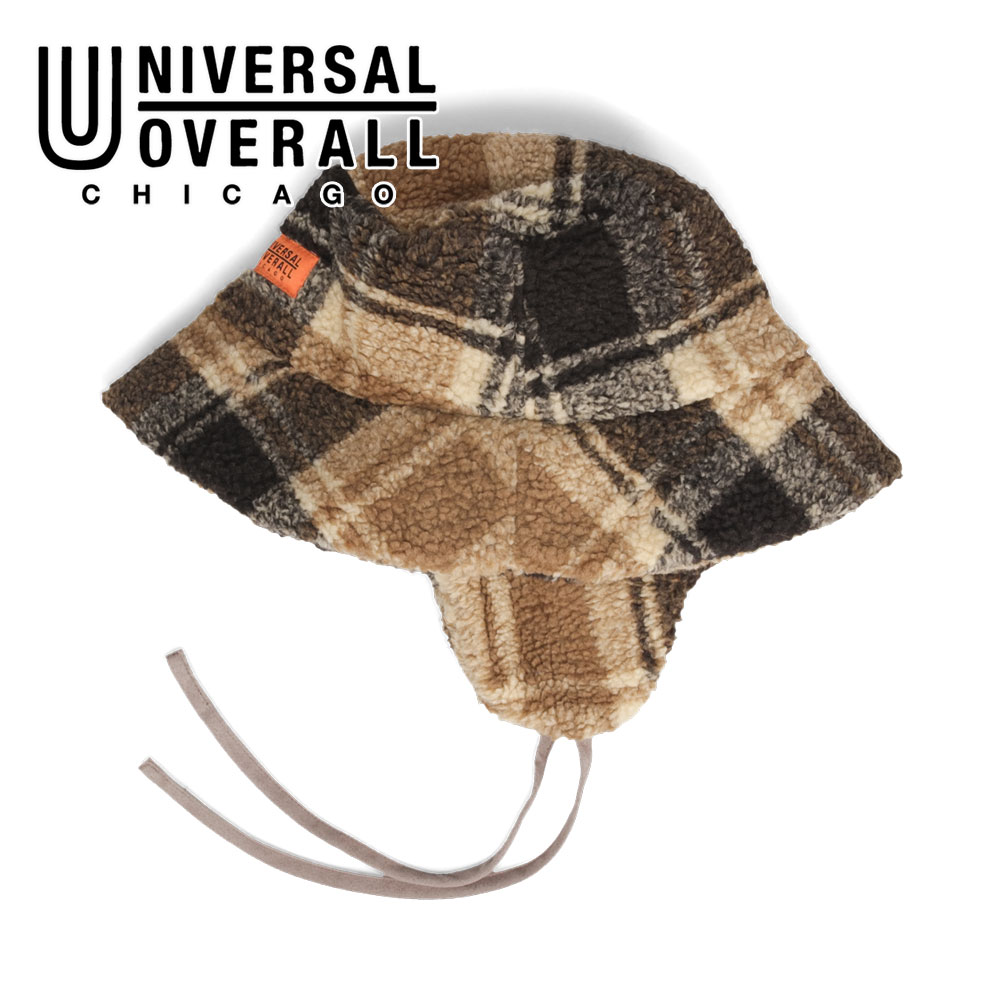 ユニバーサルオーバーオール バケットハット 2way ボア 帽子 ファスナー 秋 冬 ロゴ 白 UNIVERSAL OVERALL UO dw1714 爆買 | UNIVERSAL OVERALL | 03