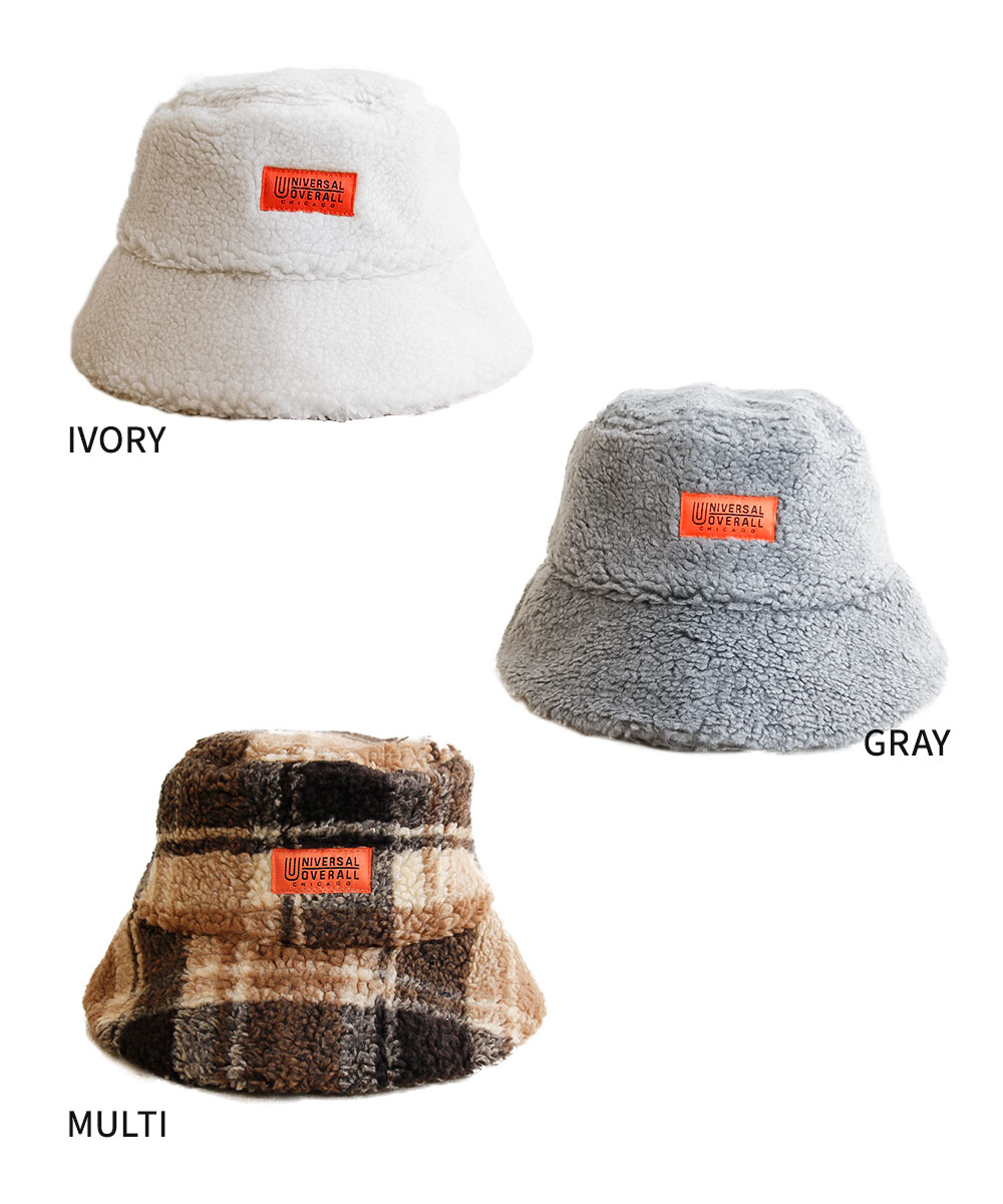 ユニバーサルオーバーオール バケットハット 2way ボア 帽子 ファスナー 秋 冬 ロゴ 白 UNIVERSAL OVERALL UO dw1714 爆買 | UNIVERSAL OVERALL | 07