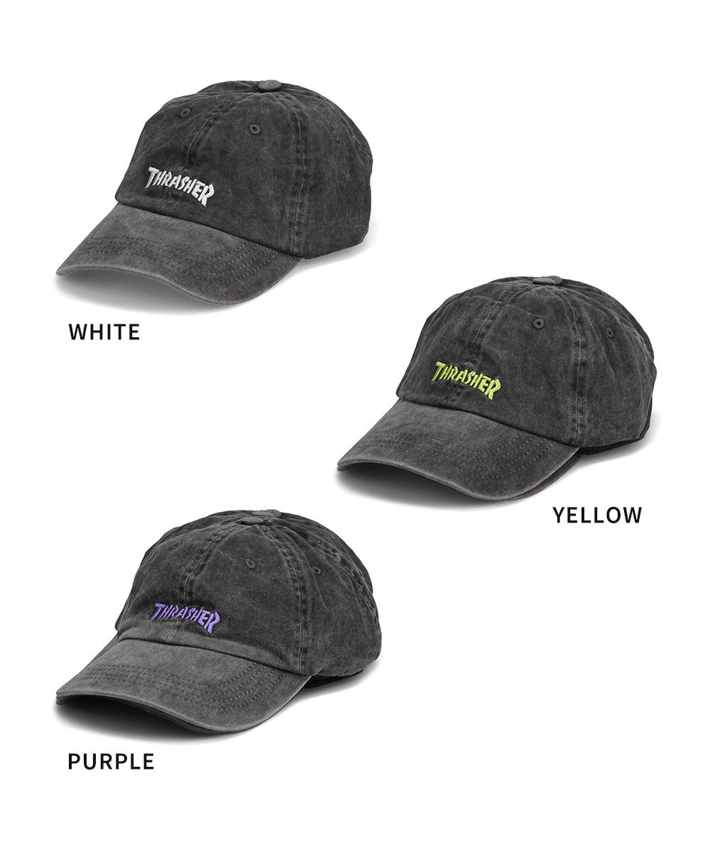スラッシャー キャップ メンズ レディース おしゃれ サイズ調整 ユーズド ヴィンテージライク カーブドバイザー ベースボール 帽子 THRASHER 爆買 | THRASHER | 08