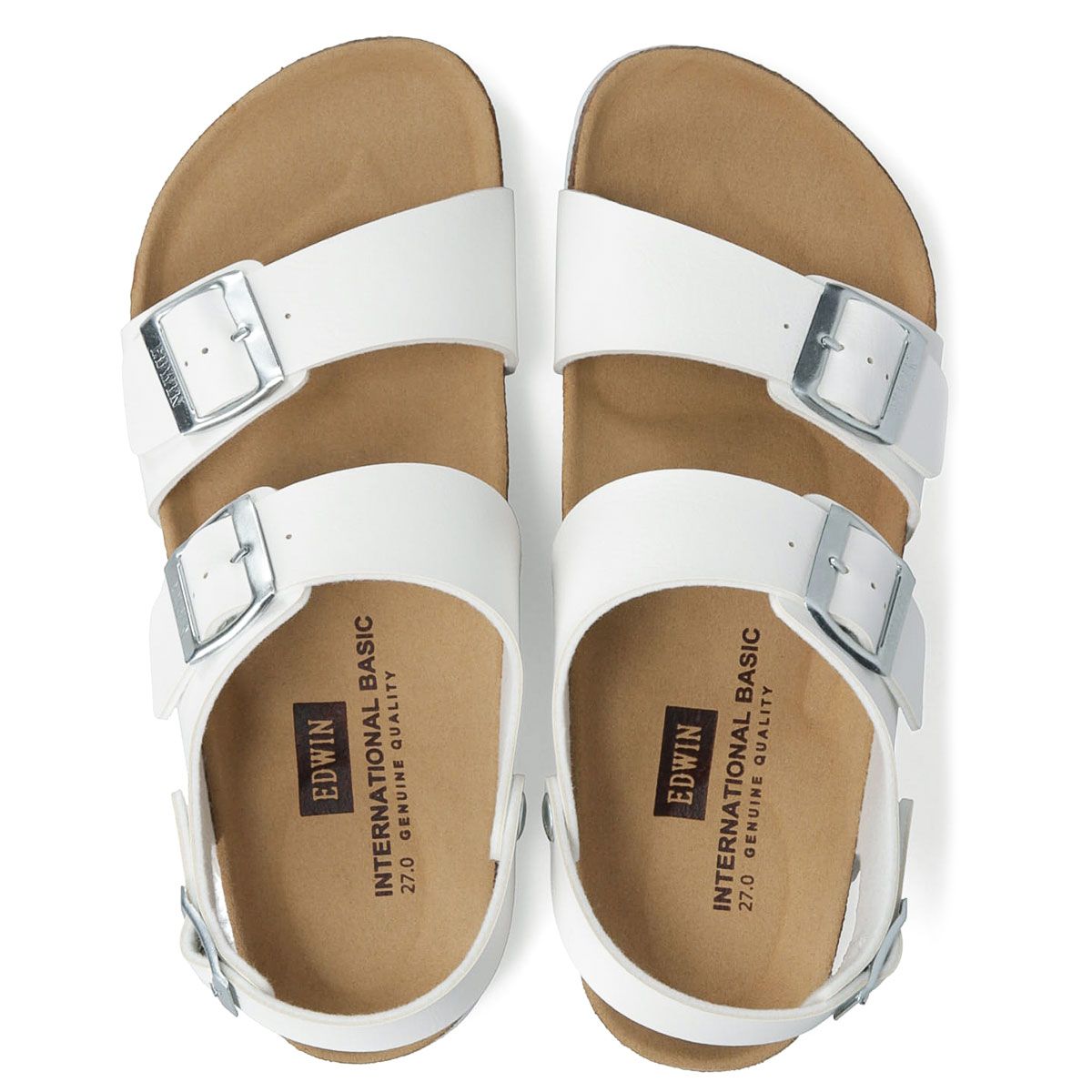 エドウィン コンフォートサンダル メンズ バックストラップ サンダル カジュアル アメカジ 幅広 疲れにくい ブラック ダークブラウン ネイビー ホワイト 1002 | EDWIN | 04
