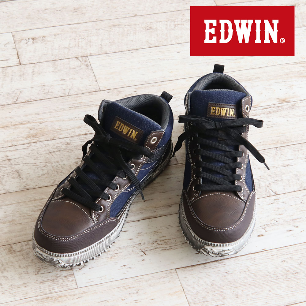エドウィン メンズ スニーカー ミッドカット カジュアル シューズ 4時間 防水仕様 おしゃれ 軽量 歩きやすい 屈曲性 靴 防滑 紳士 EDM-3602 EDWIN | EDWIN | 03