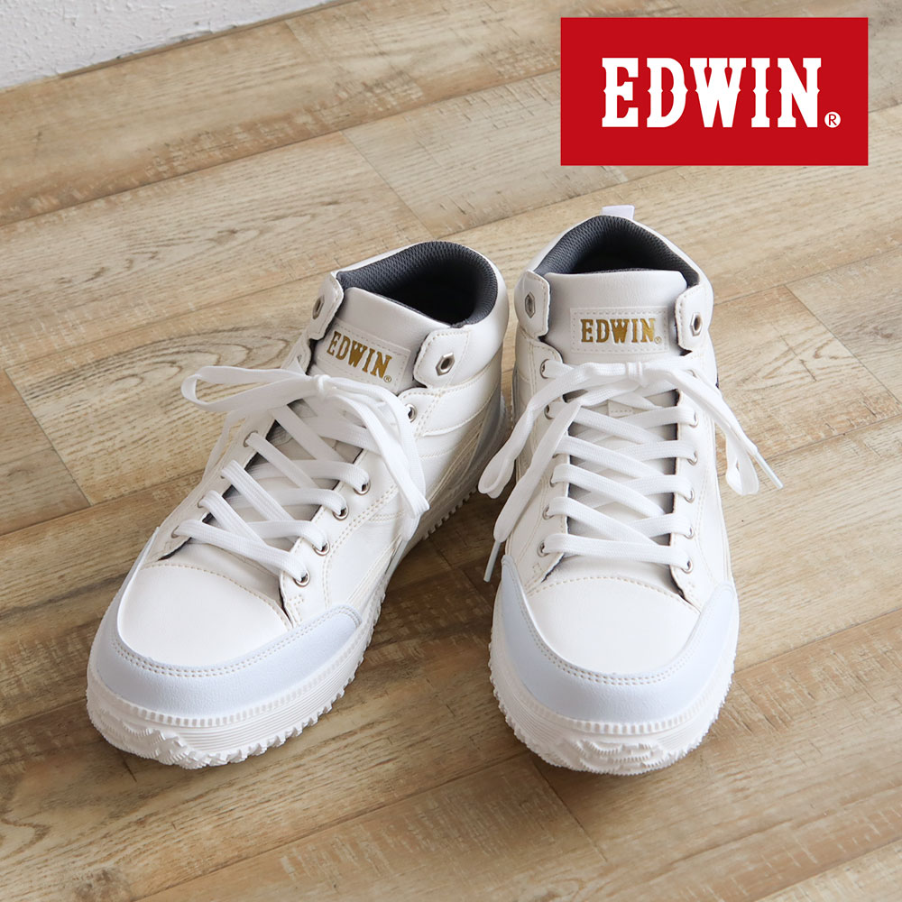 エドウィン メンズ スニーカー ミッドカット カジュアル シューズ 4時間 防水仕様 おしゃれ 軽量 歩きやすい 屈曲性 靴 防滑 紳士 EDM-3602 EDWIN | EDWIN | 01
