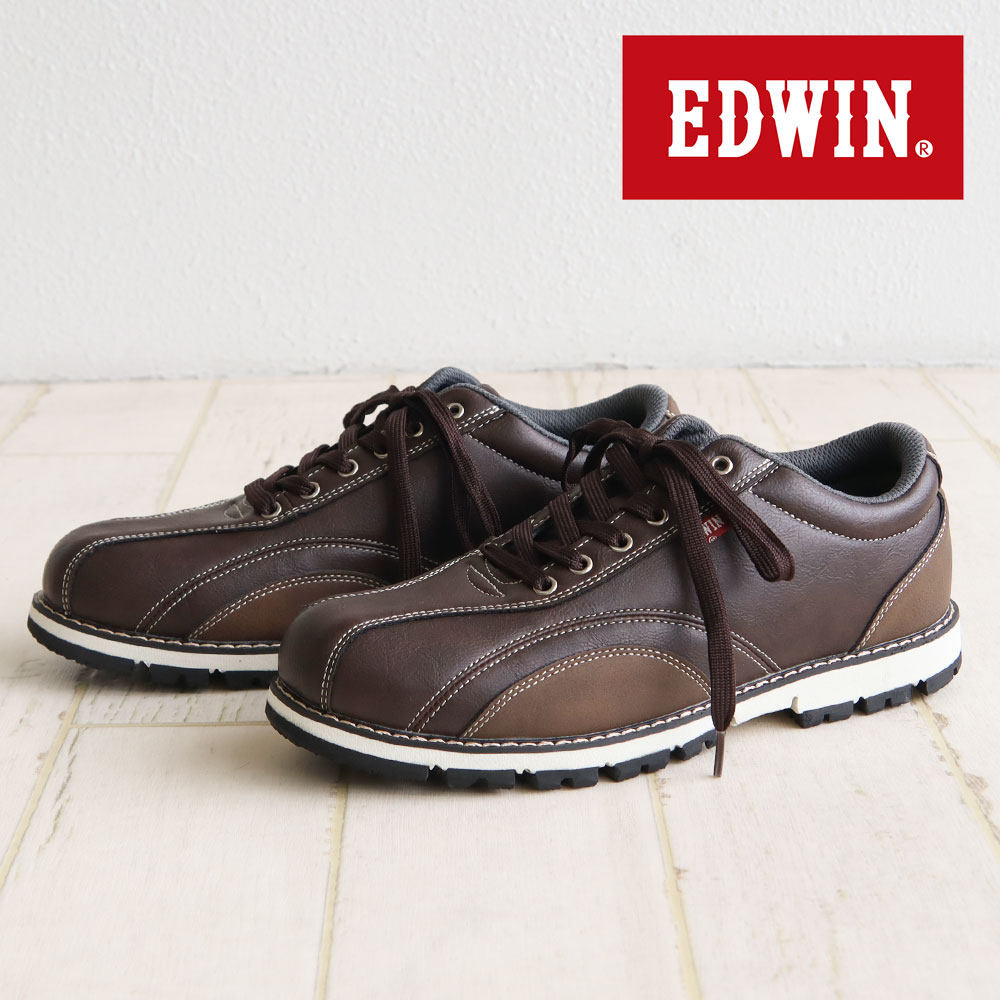 エドウィン メンズ スニーカー ローカット カジュアルシューズ 靴 軽い 4cm 防水 屈曲性 カジュアル 晴雨兼用 防滑 紳士 大人 幅広 EDM-4555 EDWIN 爆買 | EDWIN | 02