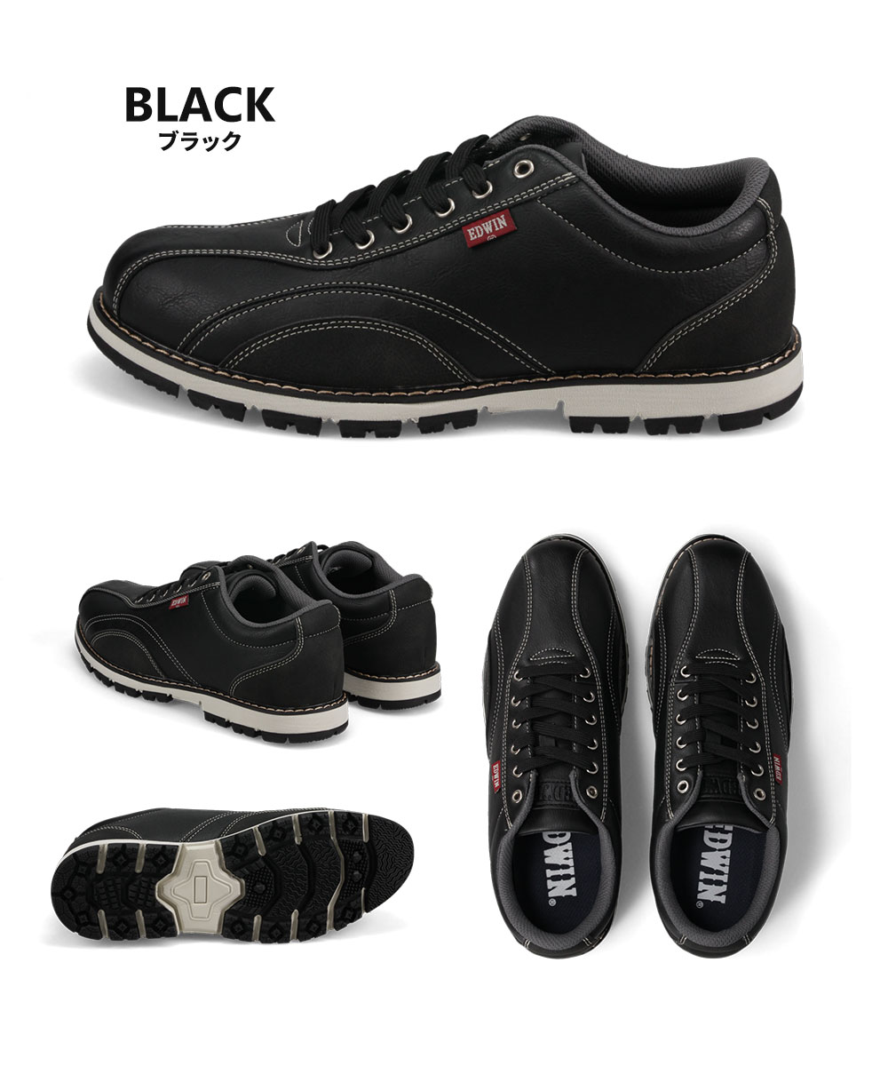 エドウィン メンズ スニーカー ローカット カジュアルシューズ 靴 軽い 4cm 防水 屈曲性 カジュアル 晴雨兼用 防滑 紳士 大人 幅広 EDM-4555 EDWIN 爆買 | EDWIN | 09