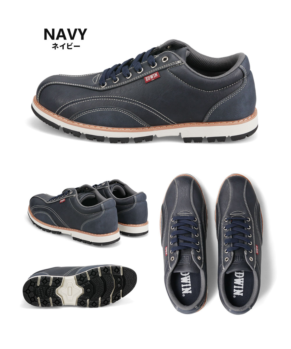 エドウィン メンズ スニーカー ローカット カジュアルシューズ 靴 軽い 4cm 防水 屈曲性 カジュアル 晴雨兼用 防滑 紳士 大人 幅広 EDM-4555 EDWIN 爆買 | EDWIN | 13