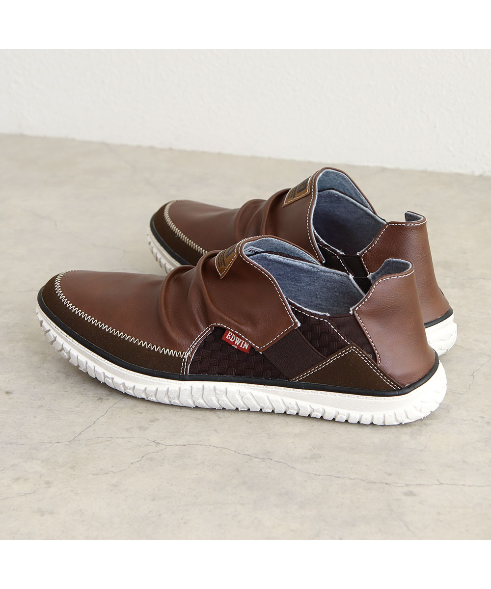 EDWIN（エドウィン） スニーカー メンズ おしゃれ スリッポン かかとが