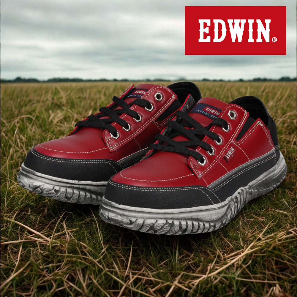EDWIN シューズ EDWIN（エドウィン） 安全靴 セーフティシューズ 鉄芯入り 軽量 作業靴