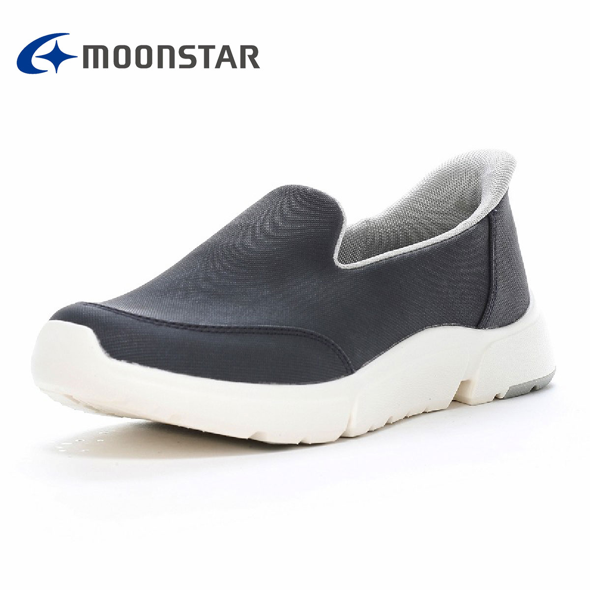 ムーンスター イブ スリッポン レディース コンフォート シューズ ゆったり 軽い カジュアル 靴 白 黒 ブラック moonstar EVE 335 | MoonStar | 01