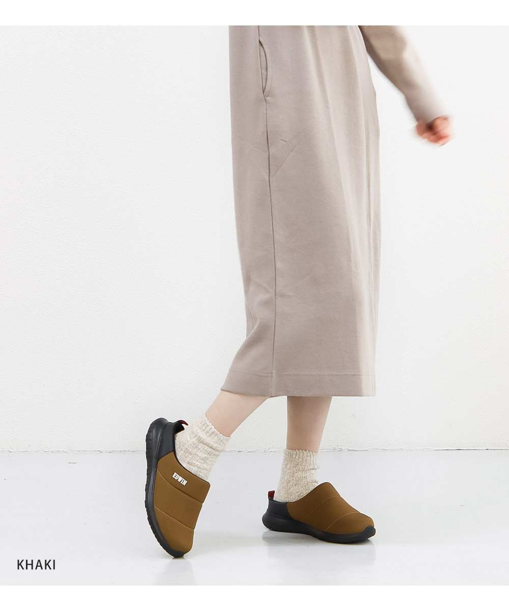 EDWIN エドウィン レディース クロッグ サンダル クロッグシューズ サボ つっかけ スリッパ 保温 アルミ 軽量 ワンマイルシューズ 9484 爆買 | EDWIN | 19