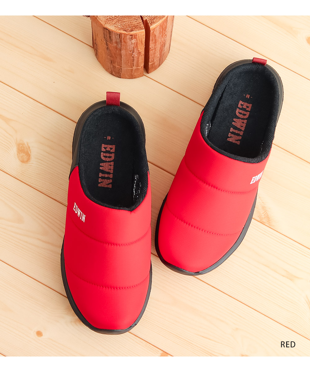 EDWIN エドウィン レディース クロッグ サンダル クロッグシューズ サボ つっかけ スリッパ 保温 アルミ 軽量 ワンマイルシューズ 9484 爆買 | EDWIN | 21