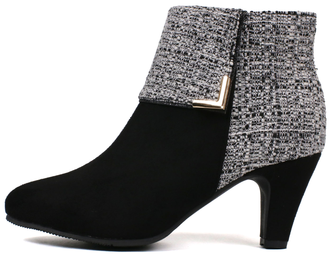 ショートブーツ レディース 黒 ベージュ ブラウン スエード ヒール