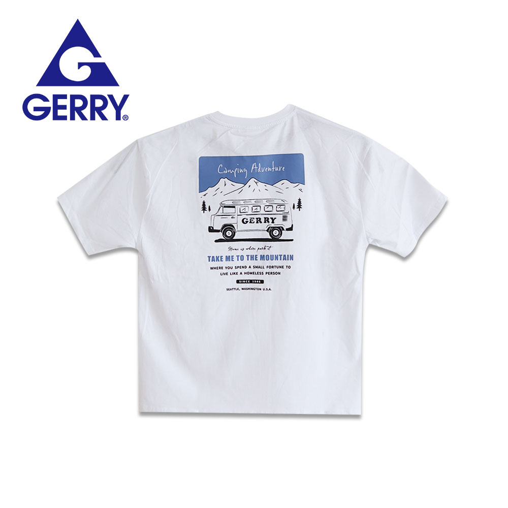 ジェリー tシャツ 半袖 綿100% オーバーサイズ クルーネック バックプリント ホワイト ブラック ブルー グレー ge25su10 gerry | GERRY | 01