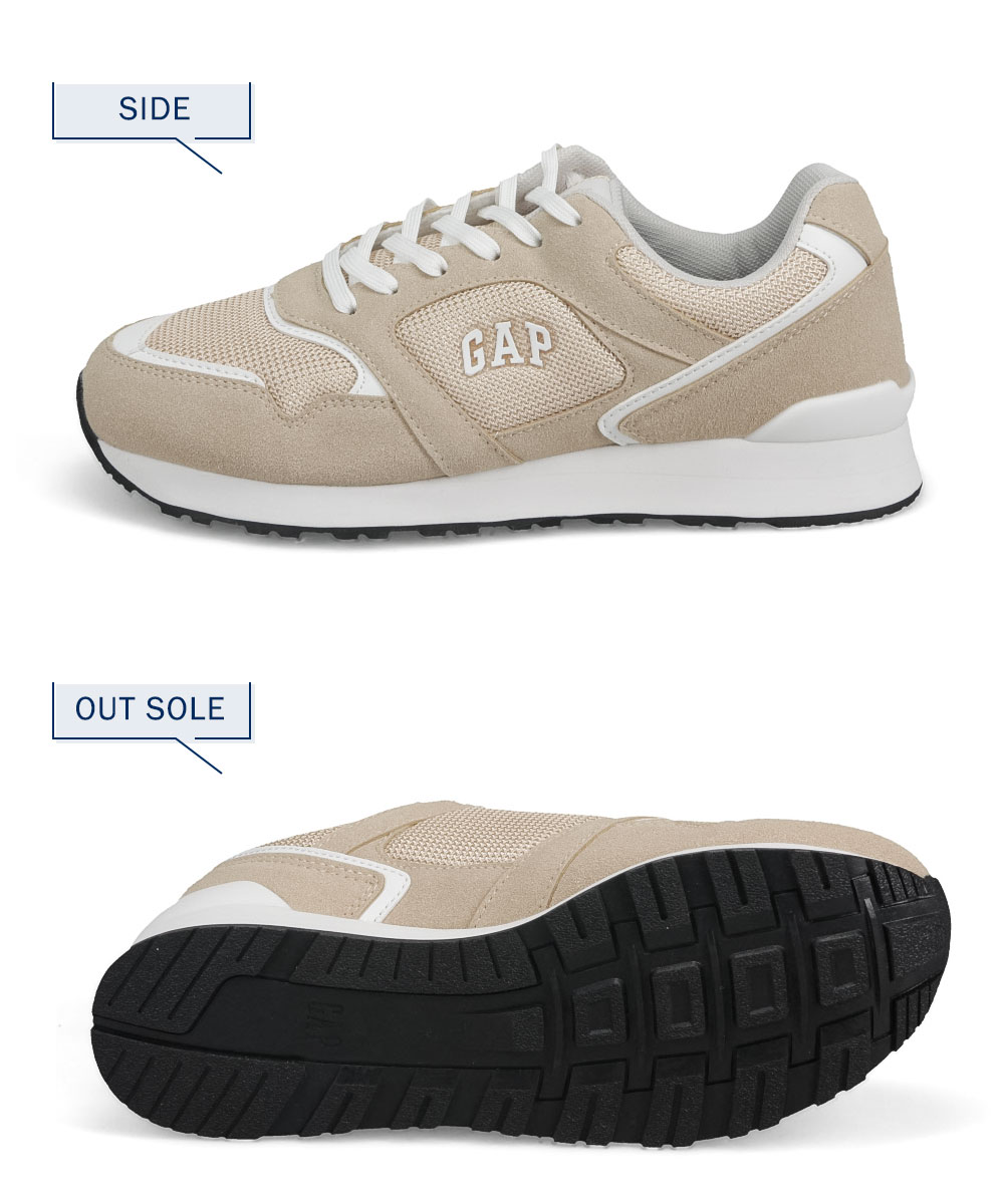 GAP レトロランニング レディース スニーカー ユニセックス ローカット 軽量 レトロ シンプル 運動靴 カジュアル 黒 ギャップ GPU12511 爆買 | GAP | 09