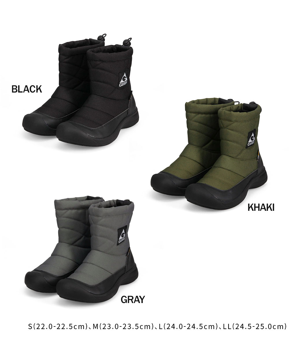 gerry ダウンブーツ レディース ブーツ スノーブーツ  コーデュラ 撥水 暖か あったか 防寒 アウトドア 冬 ジェリー 黒 カーキ グレー 5569 | GERRY | 19