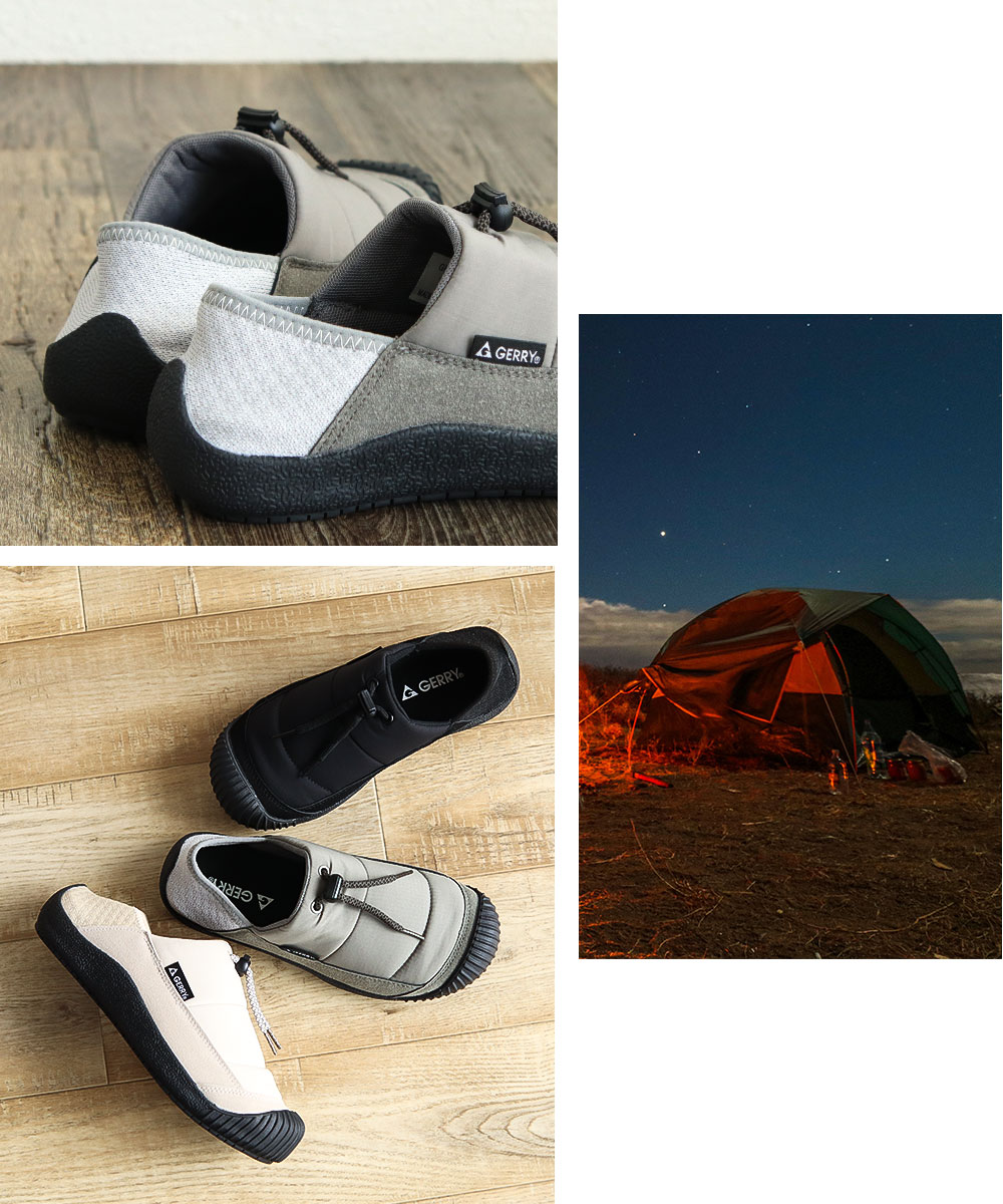 ジェリー モック シューズ レディース サボ クロッグ キャンプ アウトドア あったか 軽い 靴 黒 ブラック グレー ベージュ gerry 5593 | GERRY | 07