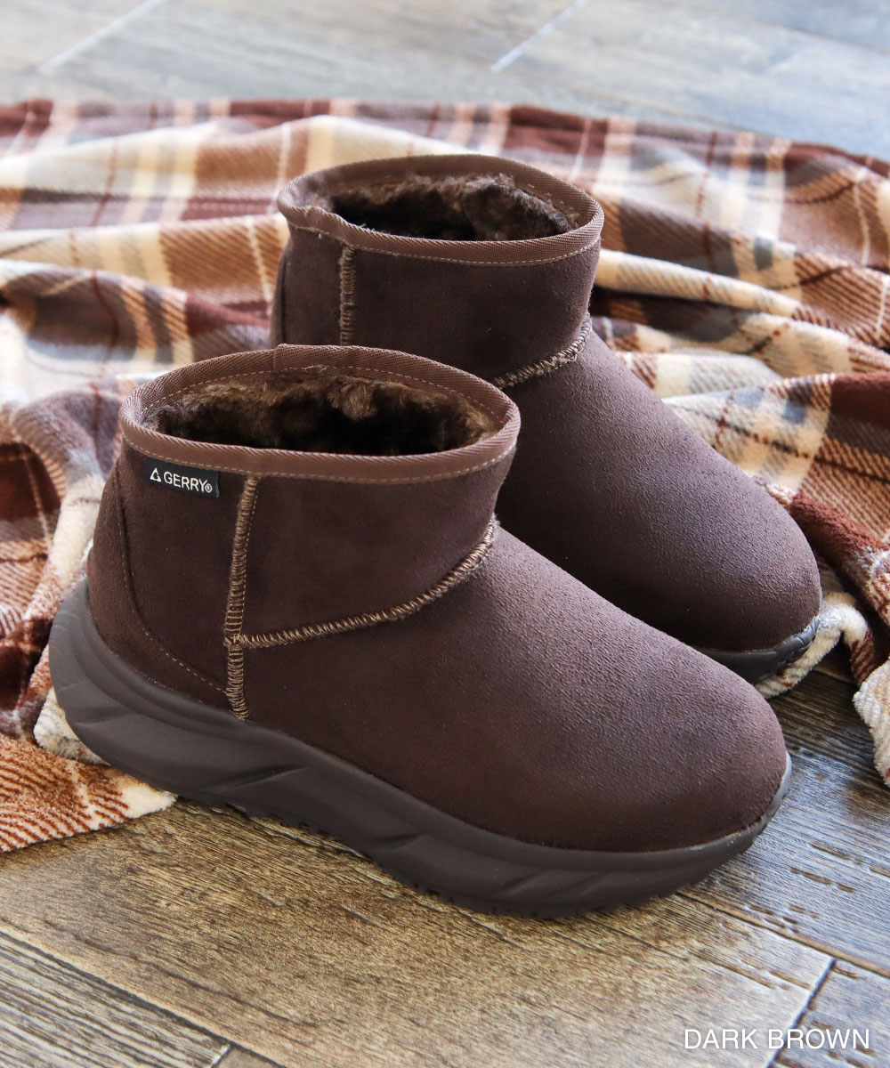 ムートン ブーツ レディース ショート 厚底 撥水 軽量 あったか 裏ファー 防滑 黒 ブラック ブラウン グレー キャメル ベージュ 5597 爆買 | GERRY | 14