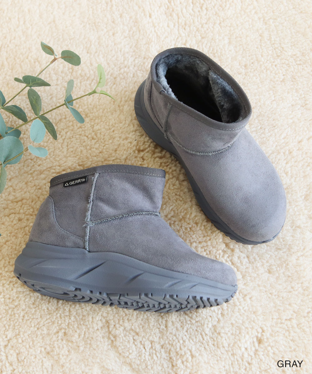 ムートン ブーツ レディース ショート 厚底 撥水 軽量 あったか 裏ファー 防滑 黒 ブラック ブラウン グレー キャメル ベージュ 5597 爆買 | GERRY | 15