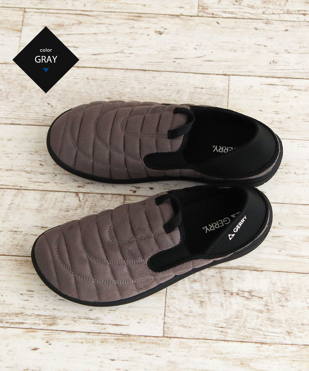 gerry モックシューズ メンズ サボサンダル 冬 撥水 軽量 2way スリッポン かかとが踏める キャンプ アウトドア 黒 ブラック ジェリー 6561 | GERRY | 23