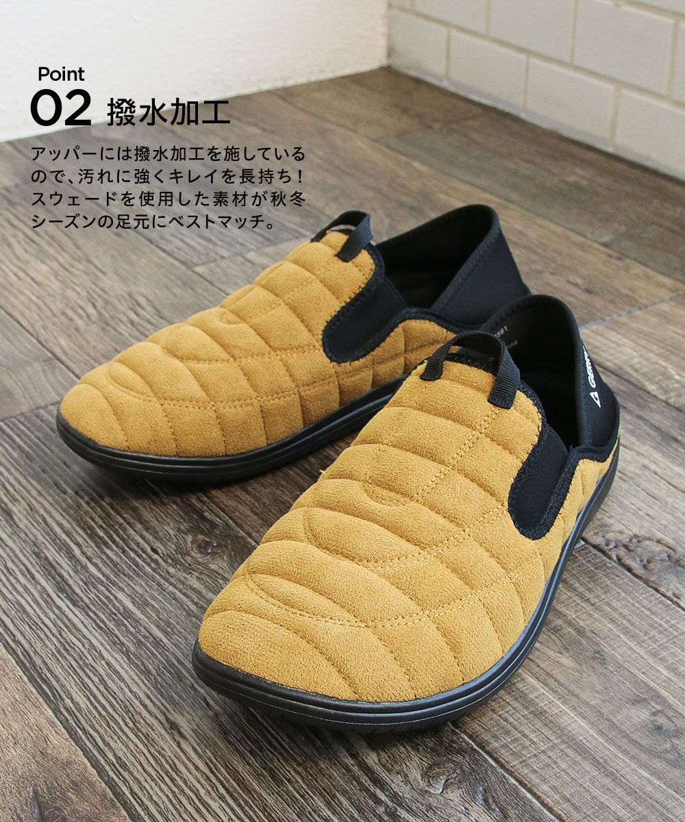 gerry モックシューズ メンズ サボサンダル 冬 撥水 軽量 2way スリッポン かかとが踏める キャンプ アウトドア 黒 ブラック ジェリー 6561 | GERRY | 12