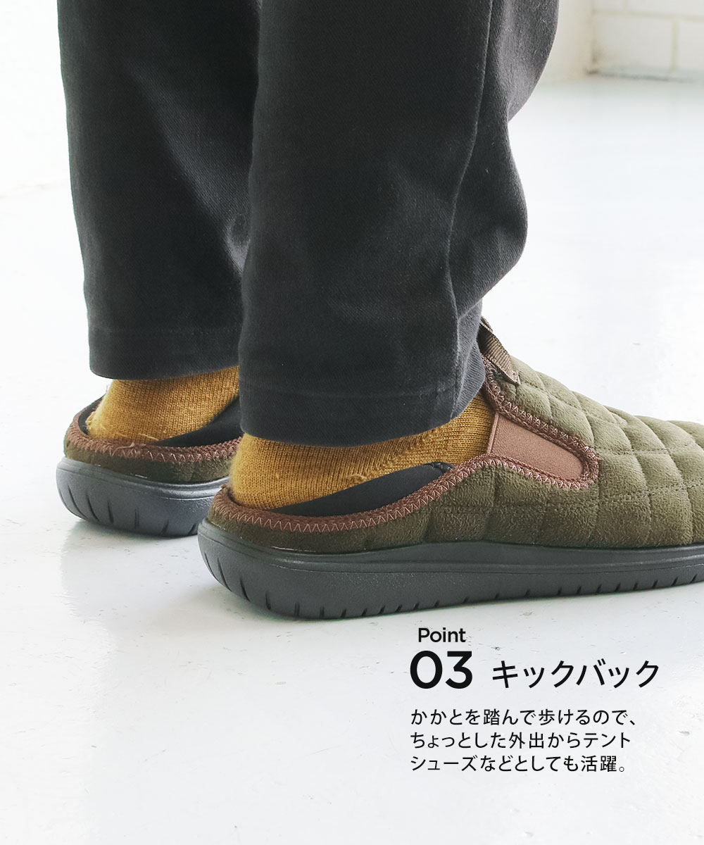 gerry モックシューズ メンズ サボサンダル 冬 撥水 軽量 2way スリッポン かかとが踏める キャンプ アウトドア 黒 ブラック ジェリー 6561 | GERRY | 13