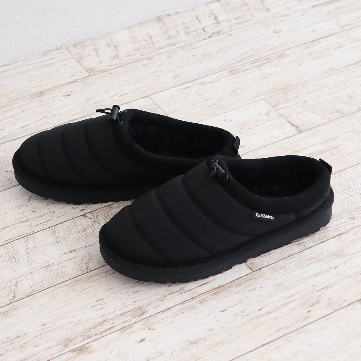 gerry サボ サンダル メンズ 冬 サボサンダル レディース ボア ムートン 軽量 スリッポン モックシューズ クロッグ 暖かい あったか ファー 黒 ジェリー 6562 | GERRY | 01
