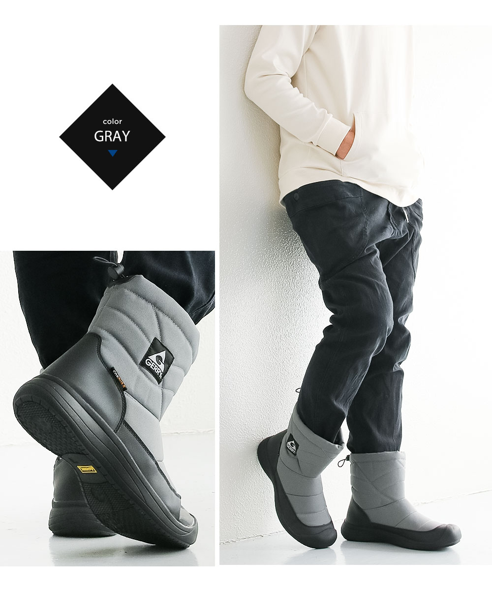 gerry ダウンブーツ メンズ スノーブーツ ショートブーツ ウィンターブーツ 防寒ブーツ 撥水 コーデュラナイロン 暖か あったか 防寒靴 黒 ジェリー 6569 | GERRY | 15