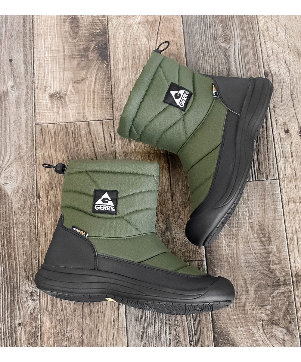 gerry ダウンブーツ メンズ スノーブーツ ショートブーツ ウィンターブーツ 防寒ブーツ 撥水 コーデュラナイロン 暖か あったか 防寒靴 黒 ジェリー 6569 | GERRY | 18
