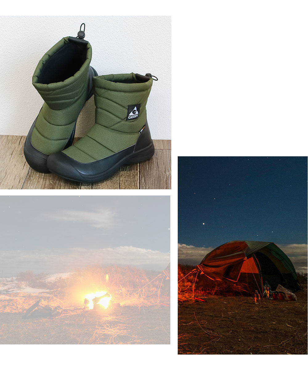 gerry ダウンブーツ メンズ スノーブーツ ショートブーツ ウィンターブーツ 防寒ブーツ 撥水 コーデュラナイロン 暖か あったか 防寒靴 黒 ジェリー 6569 | GERRY | 07