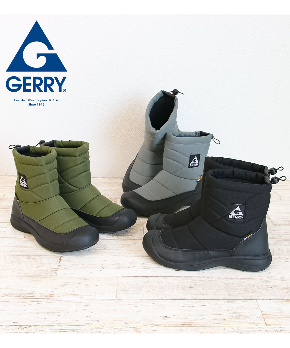gerry ダウンブーツ メンズ スノーブーツ ショートブーツ ウィンターブーツ 防寒ブーツ 撥水 コーデュラナイロン 暖か あったか 防寒靴 黒 ジェリー 6569 | GERRY | 12