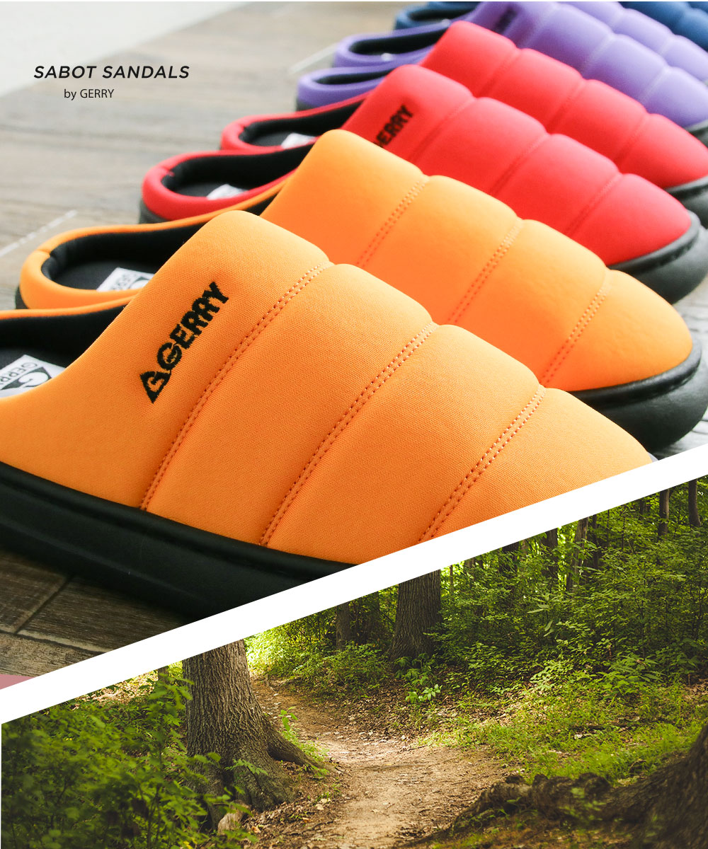 gerry サボ サンダル メンズ 冬 サボサンダル レディース ジュニア 軽量 モックサンダル クロッグサンダル キャンプ スリッパ 黒 白 ブラック ジェリー 6572 | GERRY | 10