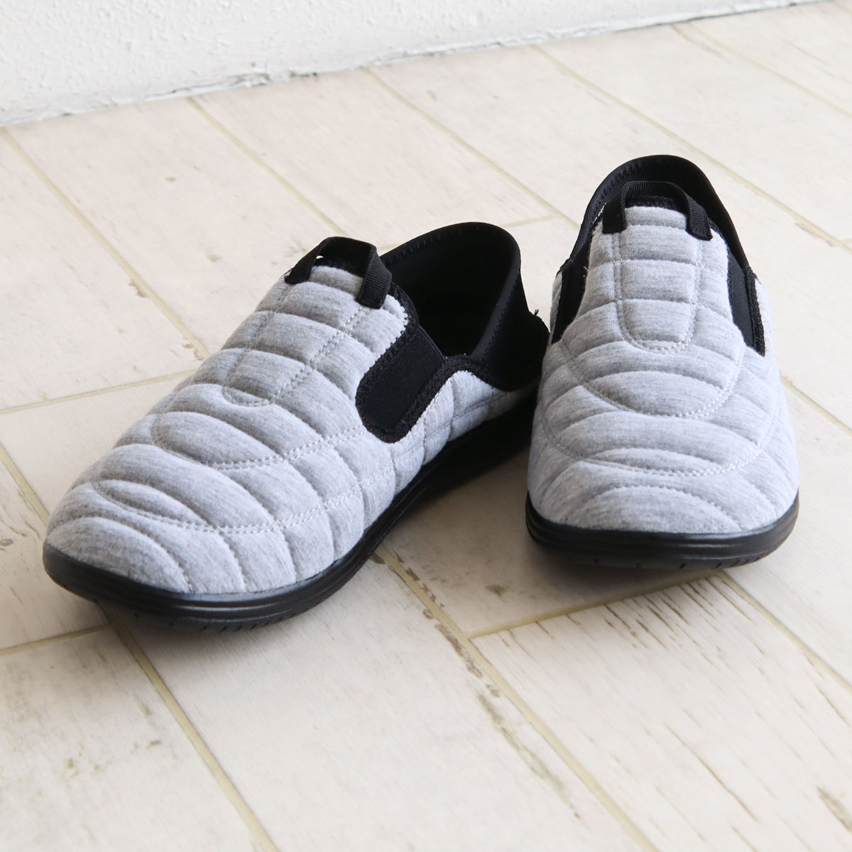 gerry モックシューズ メンズ かかとが踏める 2way 軽量 サボサンダル キルティング 靴 黒 ブラック サックス ジェリー 6592 爆買 | GERRY | 02