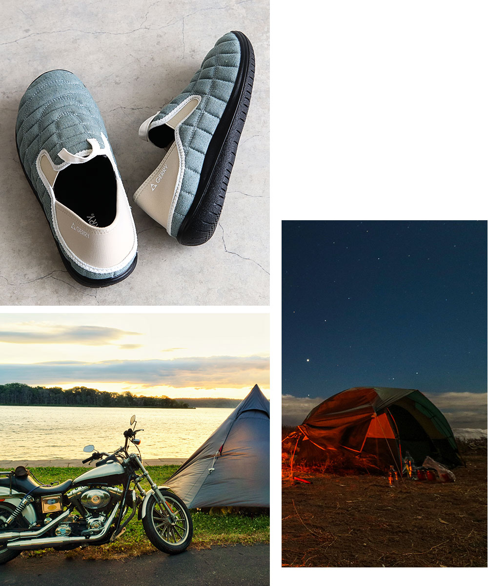 gerry モックシューズ メンズ かかとが踏める 2way 軽量 サボサンダル キルティング 靴 黒 ブラック サックス ジェリー 6592 爆買 | GERRY | 09