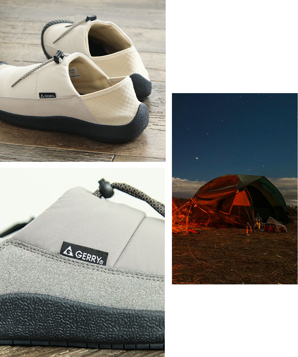 ジェリー モック シューズ メンズ サボ クロッグ キャンプ アウトドア 靴 あったか 黒 ブラック グレー ベージュ gerry 6593 | GERRY | 07